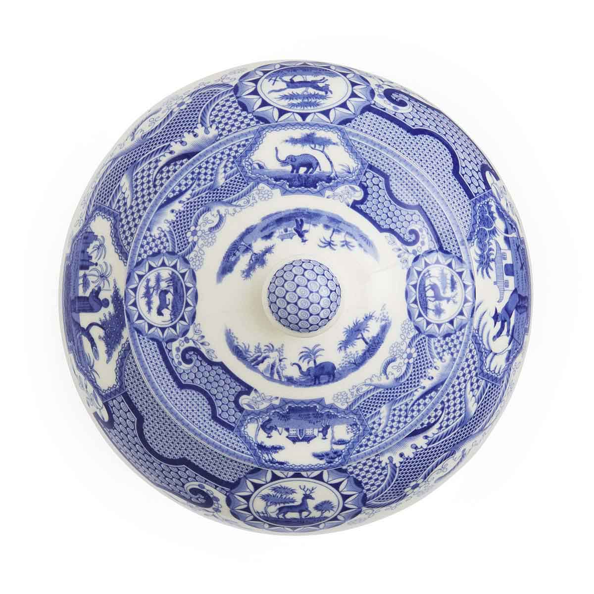 Blue Italian Gothic Castle Vase image number null